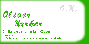 oliver marker business card